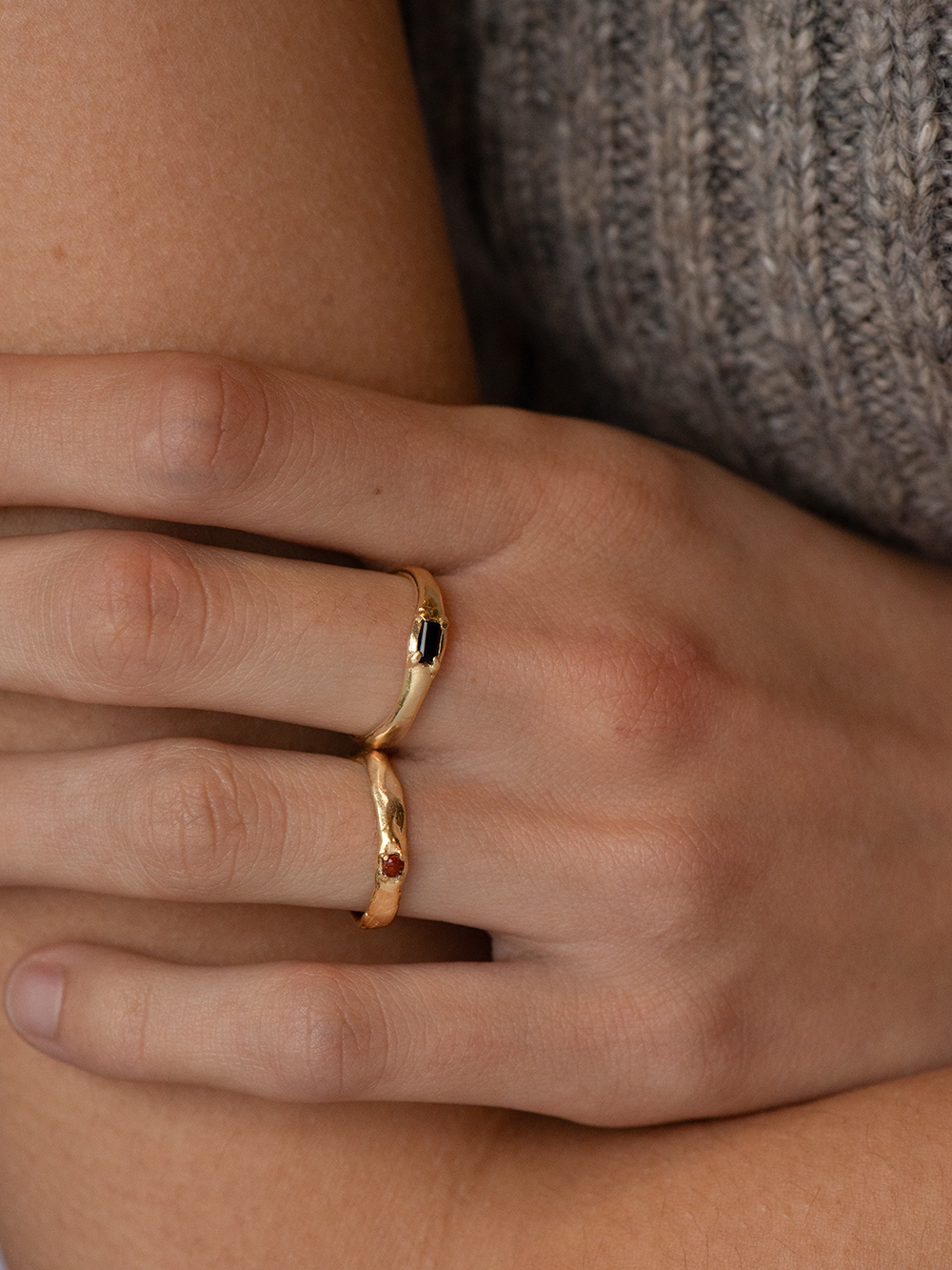 California - Onyx | Gold Plated Silver