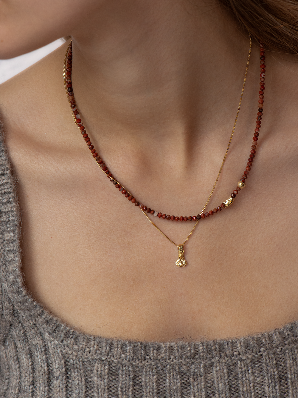 Nightfall - Red Jasper | Gold Plated Silver