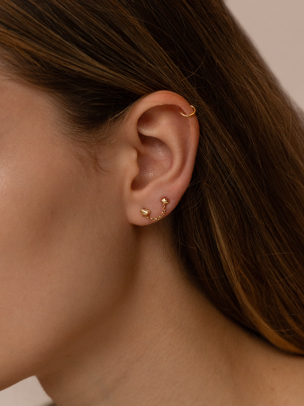 Raw double chain | Gold Plated Silver