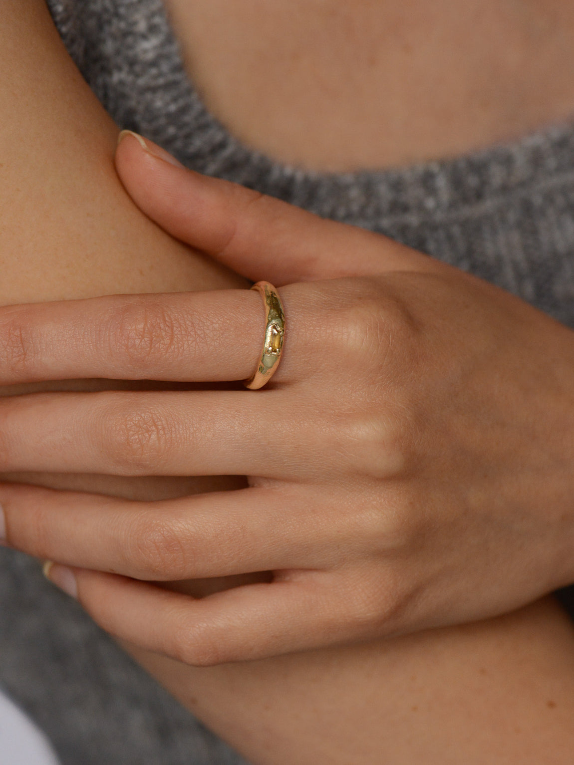 River - Citrine | Gold Plated Silver