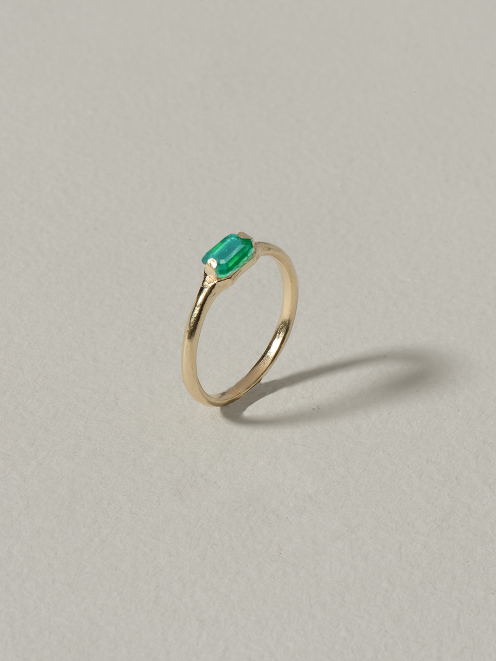 Shining - Green Onyx | Gold Plated Silver