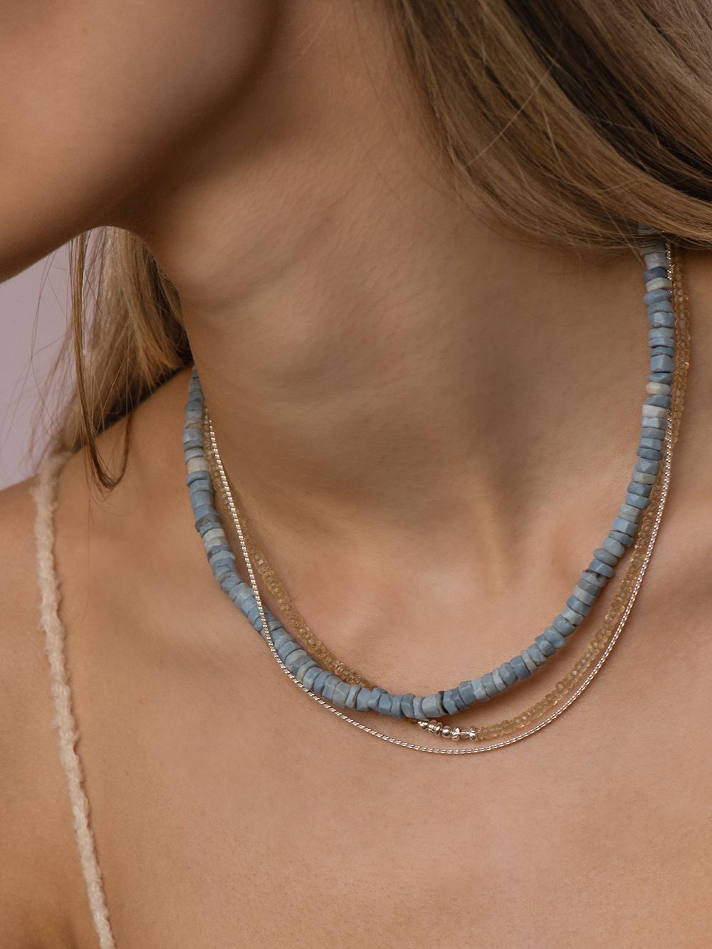 Blue horizon | Gold Plated Silver