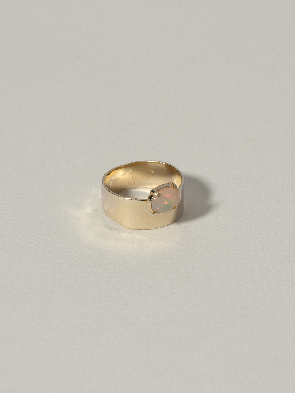 Wild fire - White Opal | Gold Plated Silver