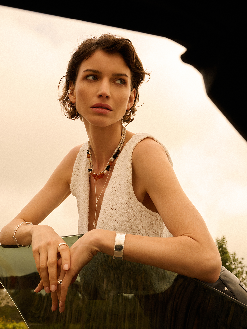 Evening sun | Gold Plated Silver