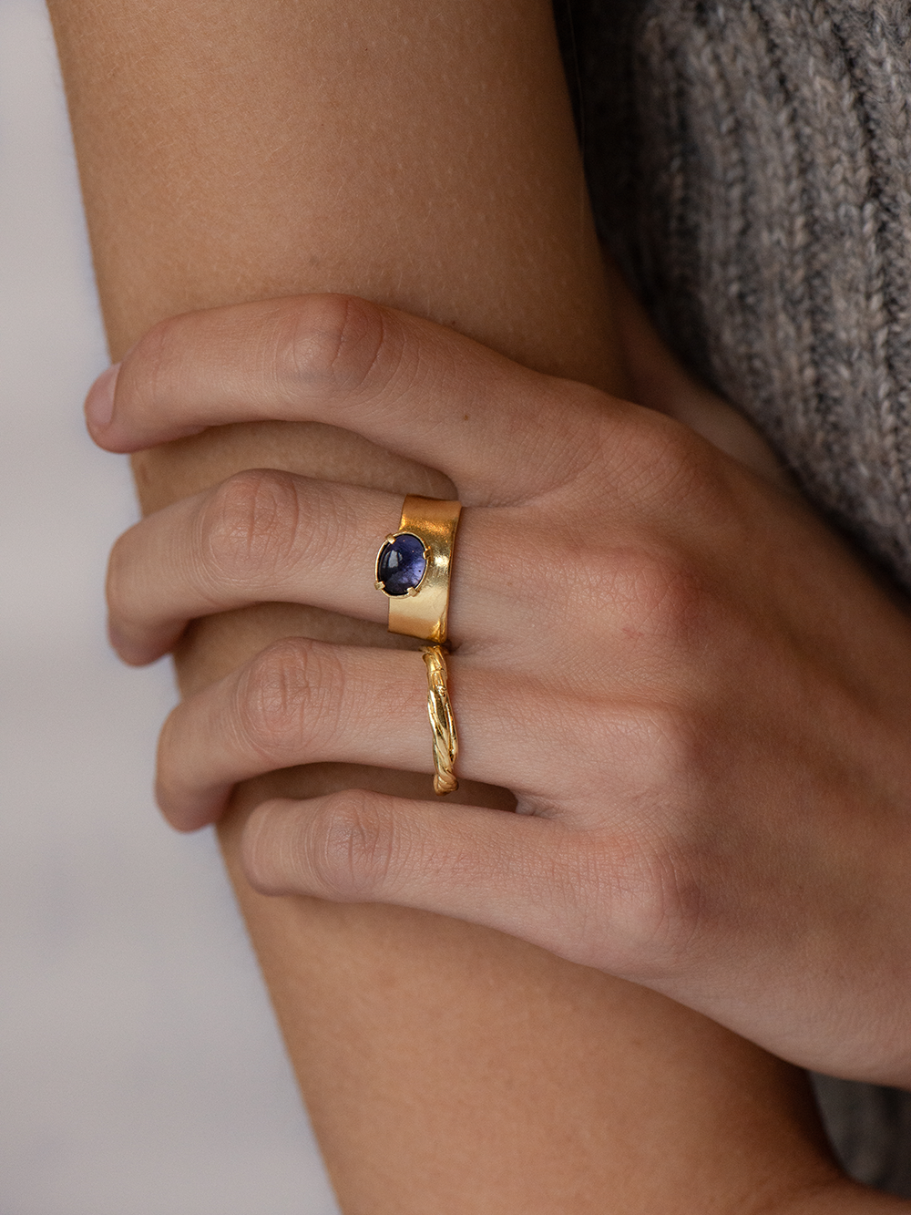 Wild fire - Iolite | Gold Plated Silver