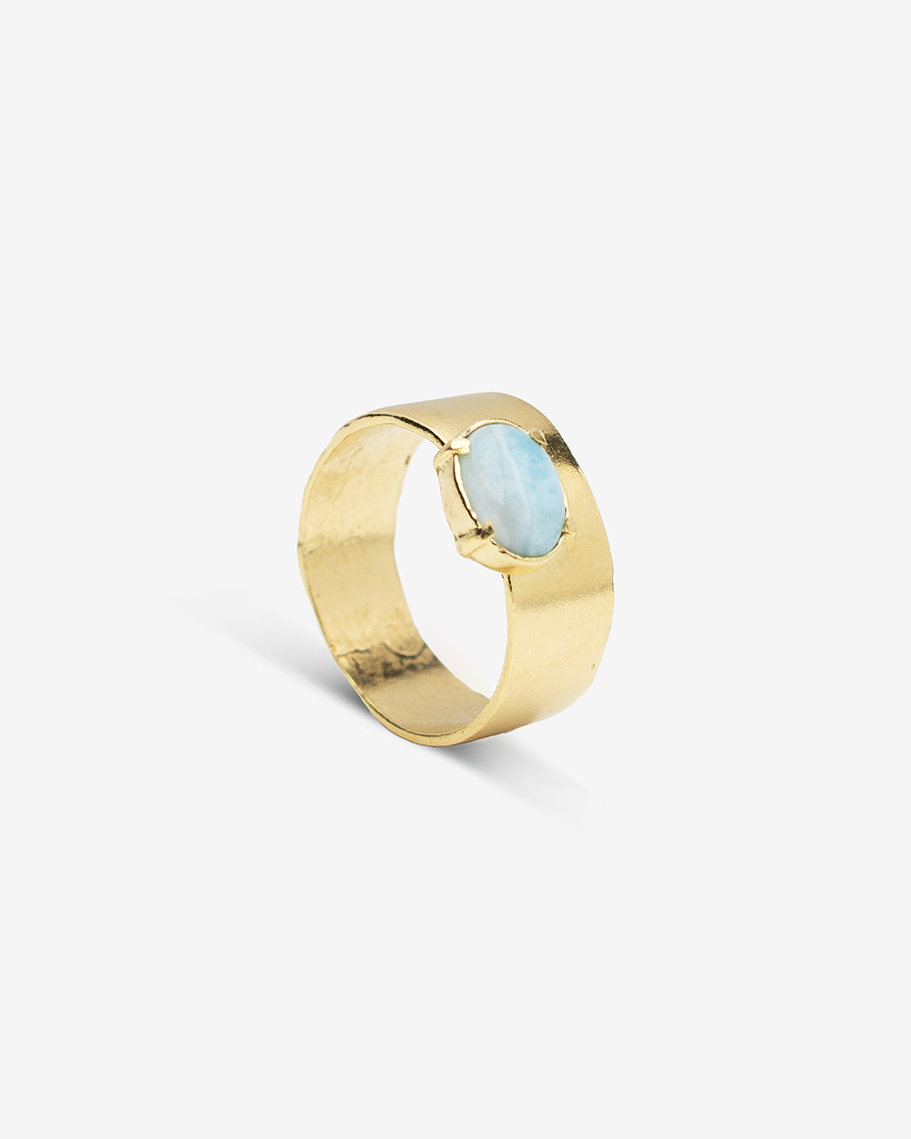 Wild fire - Larimar | Gold Plated Silver