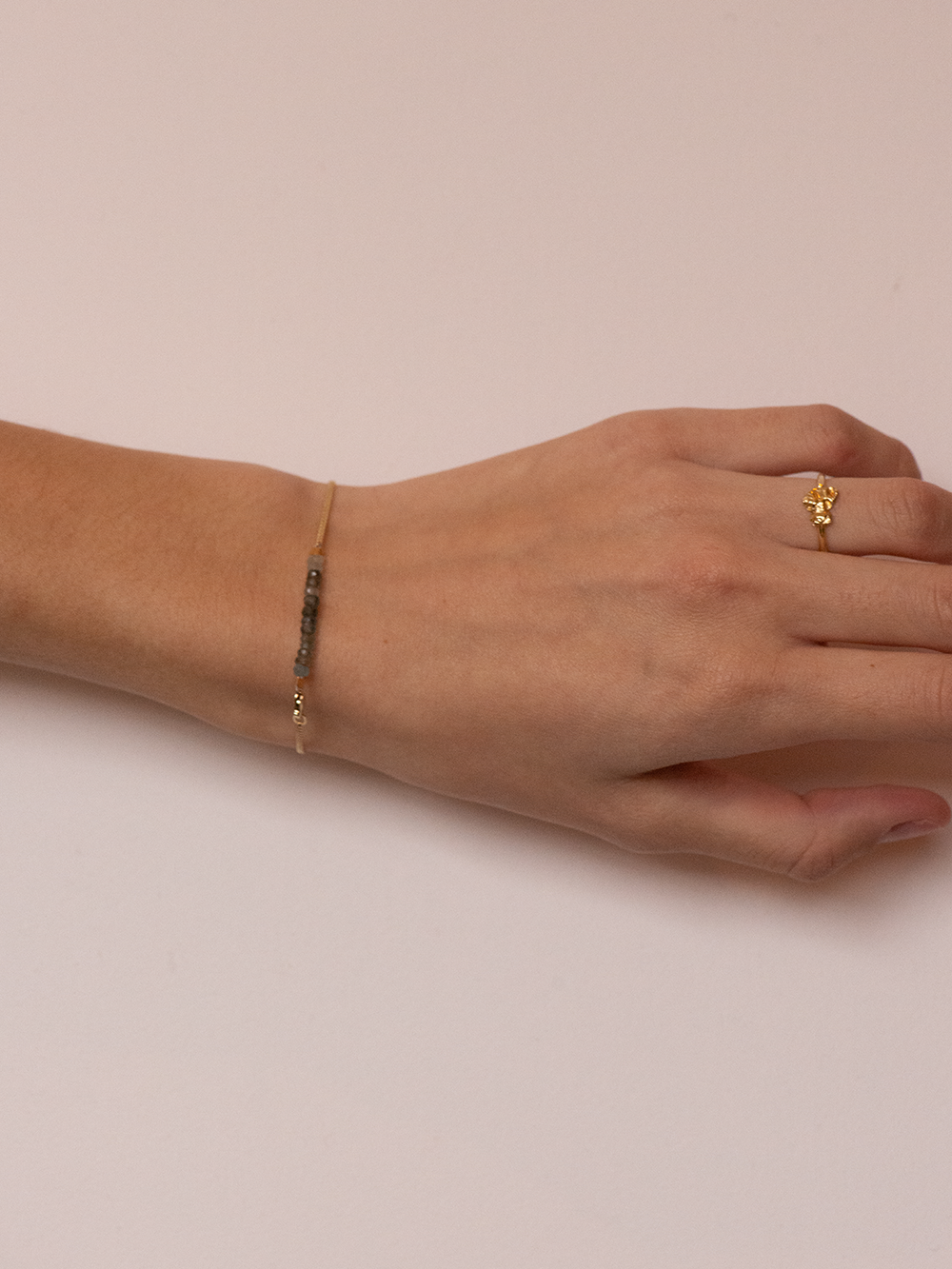 Drift away - Moss Aquamarine | Gold Plated Silver