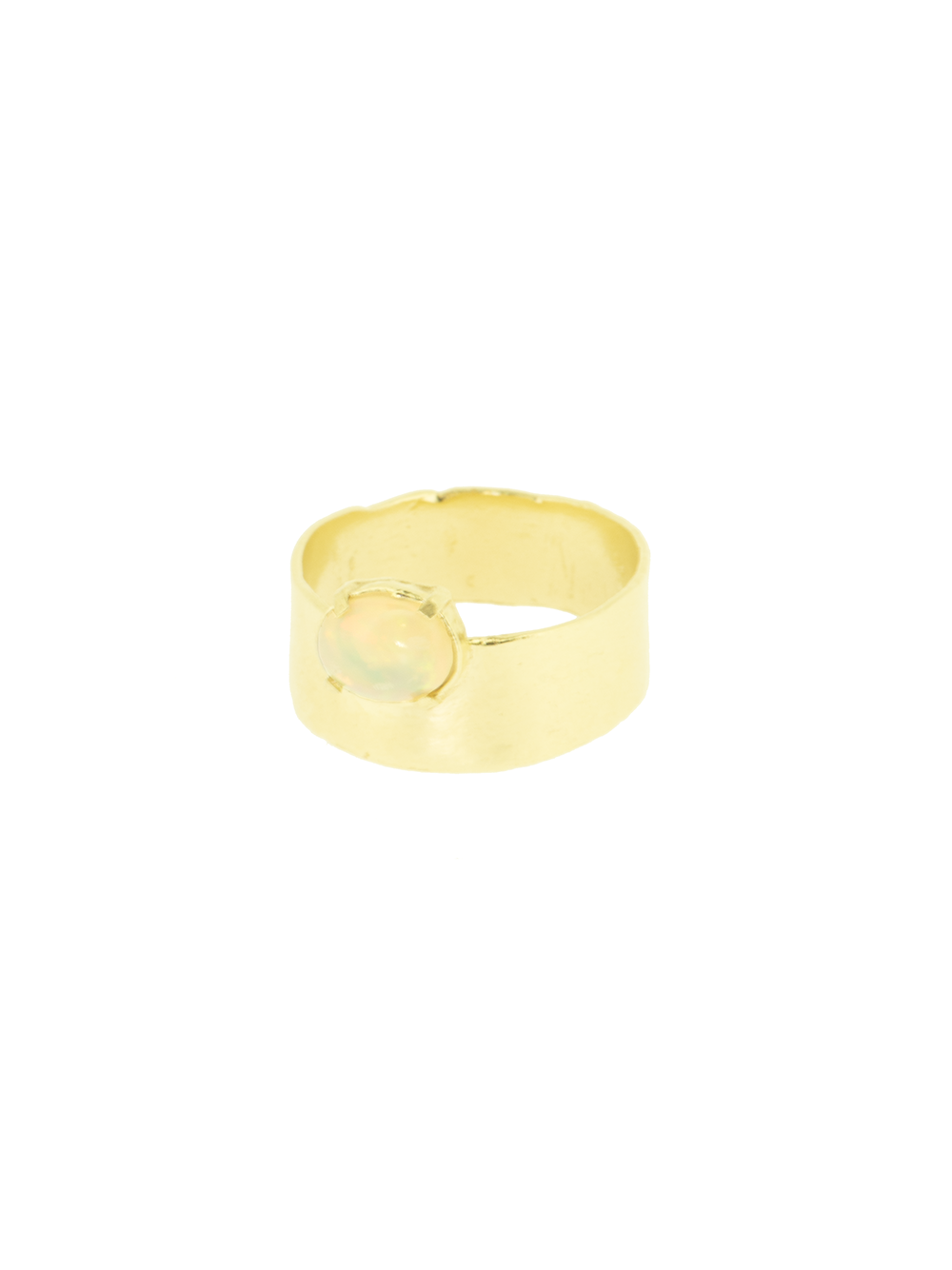 Wild fire - White Opal | Gold Plated Silver