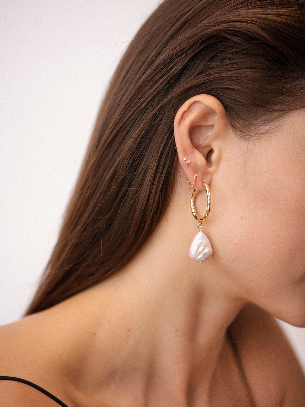 Double stud | 14K Gold Plated