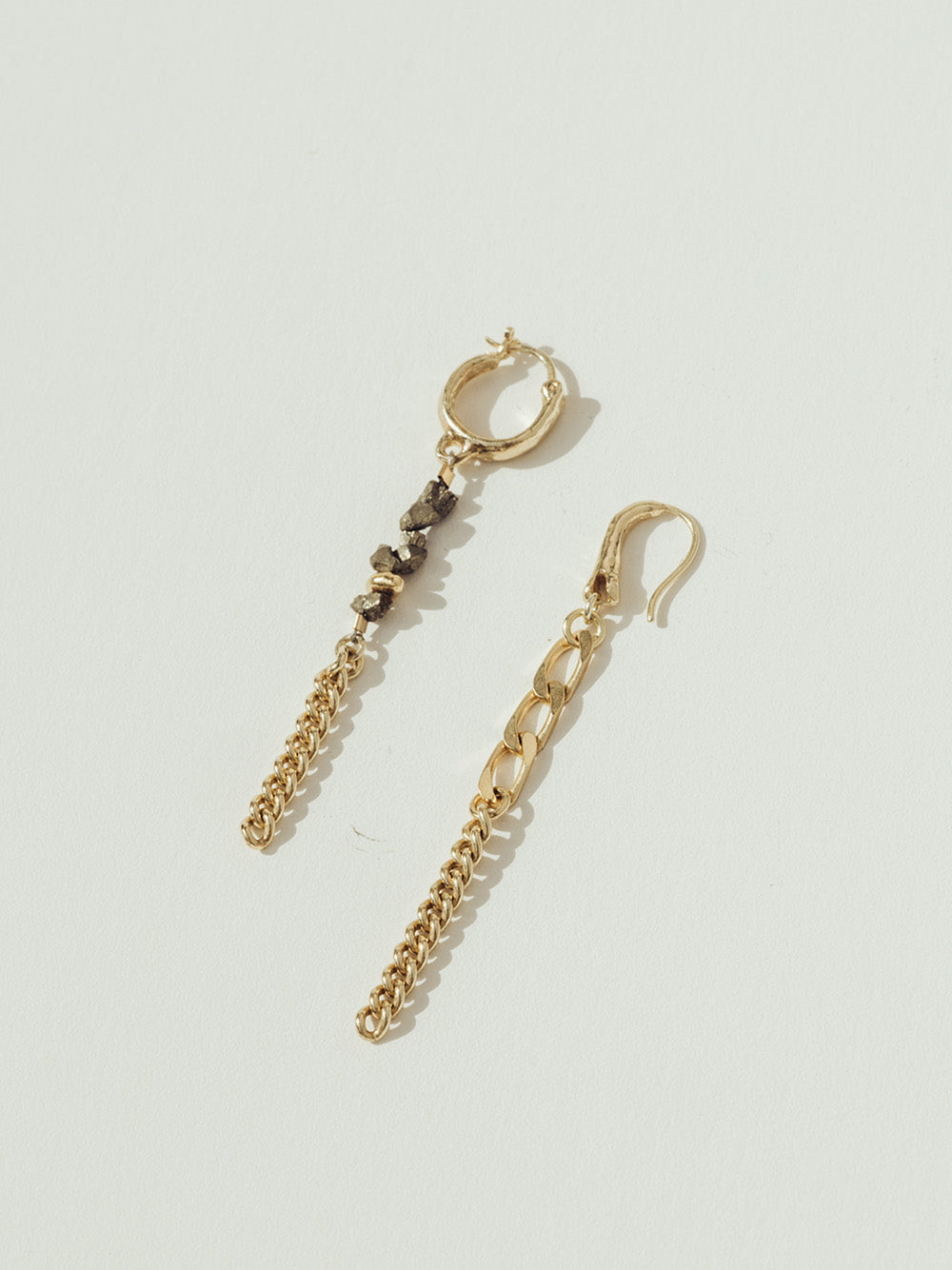 Nightcall rough pyrite | 14K Gold Plated
