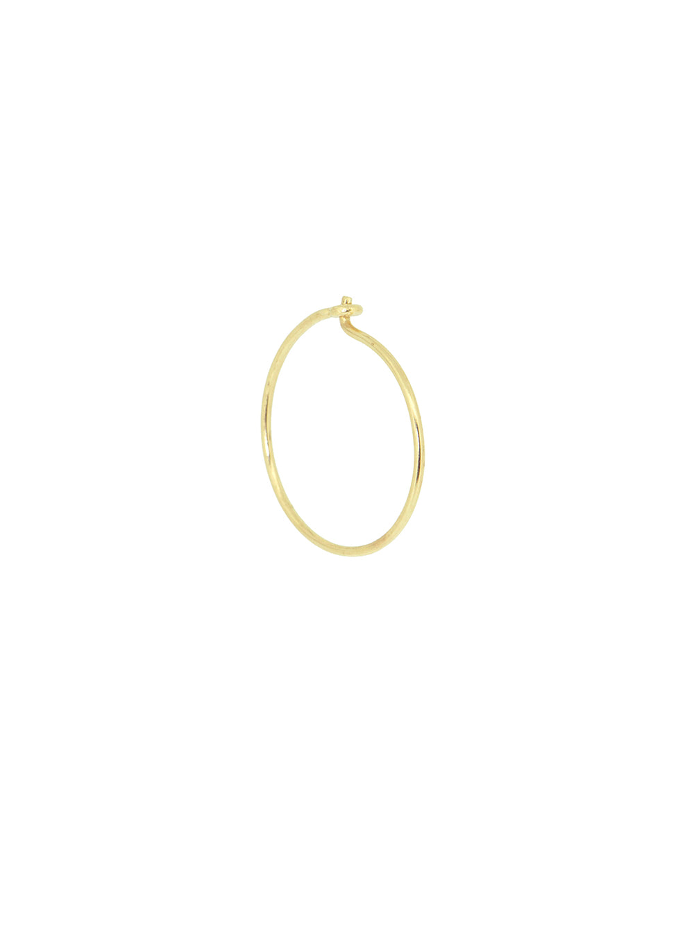 Round wire hoop | 14K Gold Plated